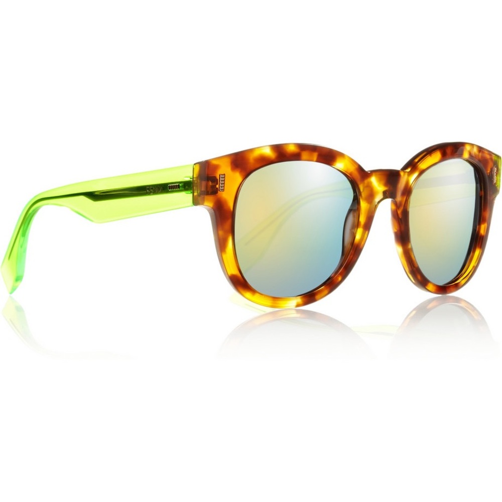 Fendi Sunglasses- tortoise and neon yellow